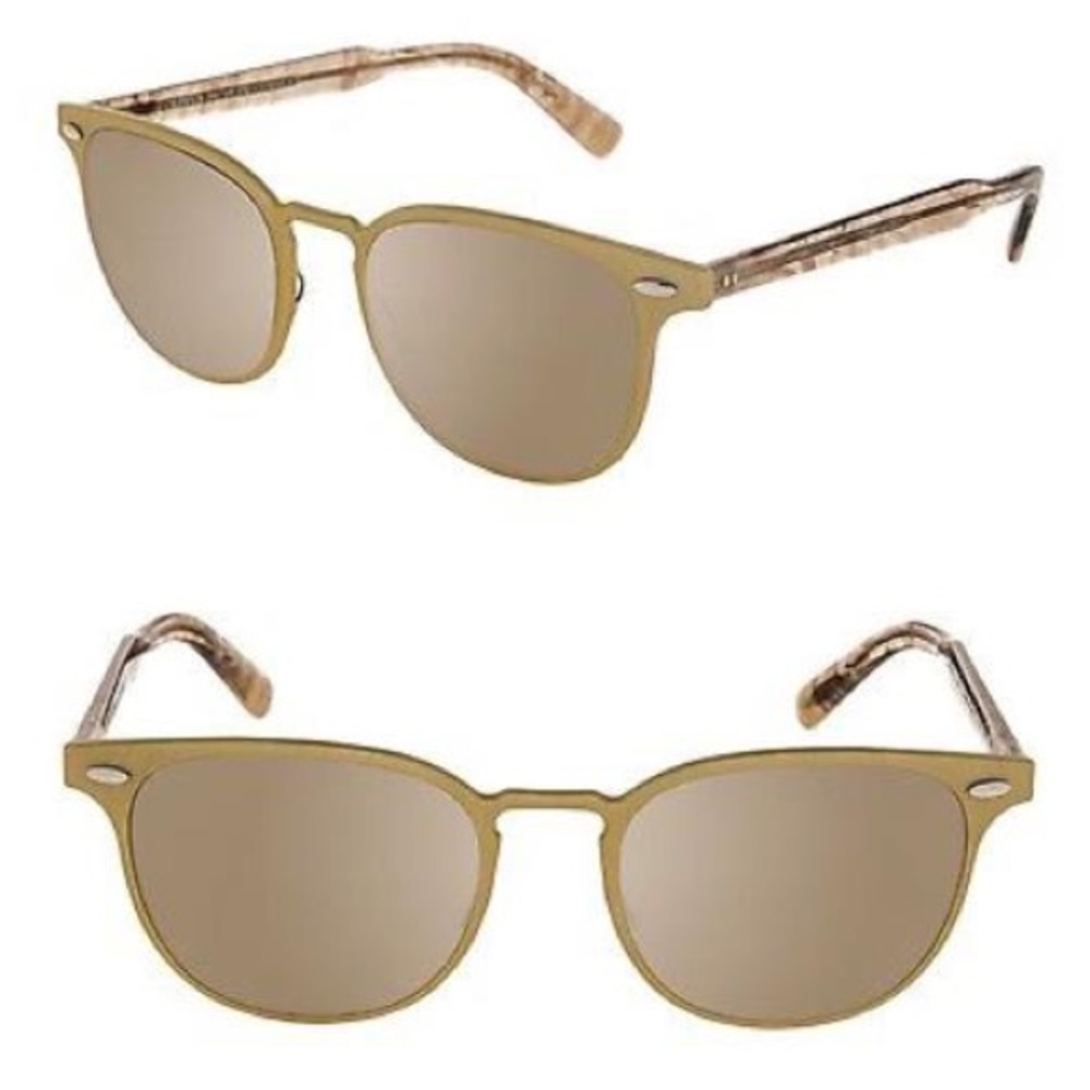 OLIVER PEOPLES Sheldrake Metal OV1179S Bone Pecan Taupe Mirrored Sunglasses 1179 - Picture 4 of 10